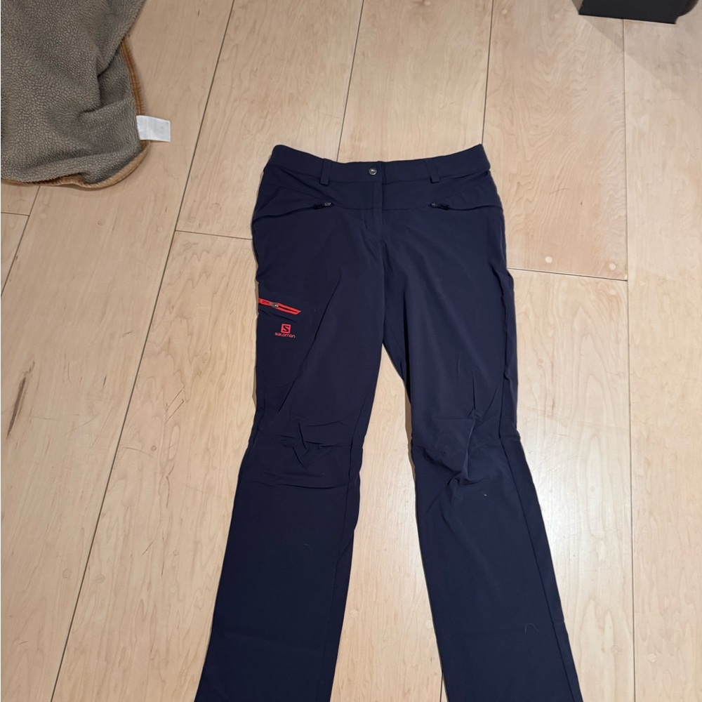 Salomon Dark Blue Pants with Red Accents